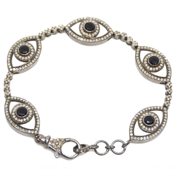 Black Onyx Pave Diamond Bracelet