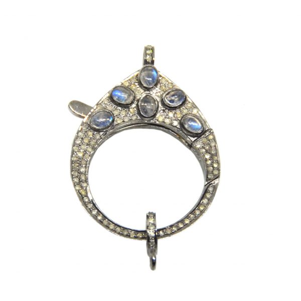 Moonstone Pave Diamond Clasp 1