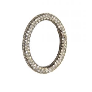 Oval Pave Diamond Clasp