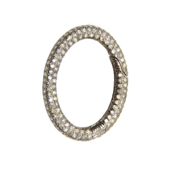 Oval Pave Diamond Clasp