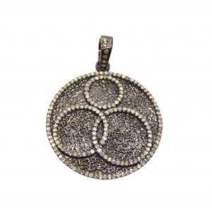 Pave Diamond Circle Pendant
