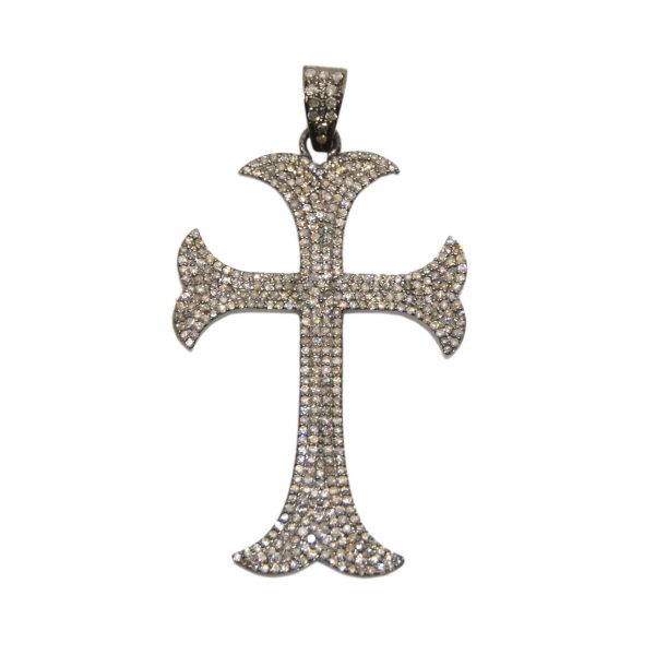 Pave Diamond Cross Pendant