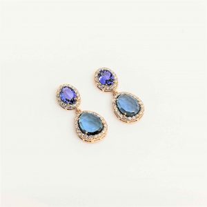 14k-Gold-Gemstone-Pave-Diamond-Earring