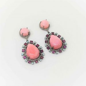 Pink-Opal-Gemstone-Earring
